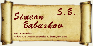 Simeon Babuškov vizit kartica